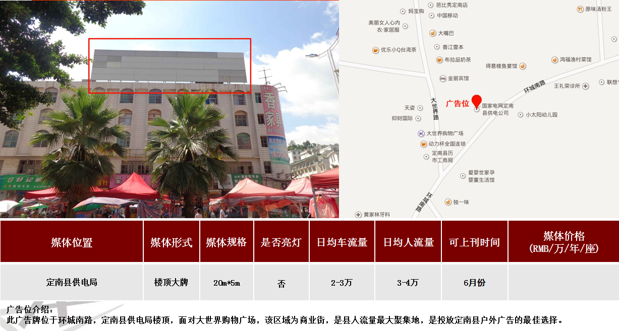 定南县楼顶大牌
